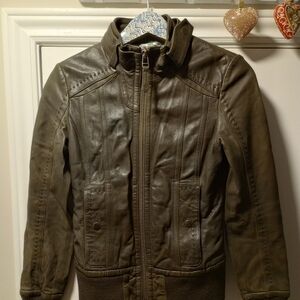 Mackage for Aritzia bomber jacket material leather size XS